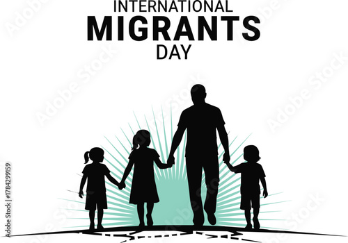 Family silhouette for International Migrants Day