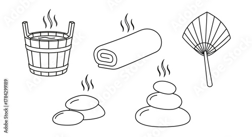 set of hand drawn vector illustration of food