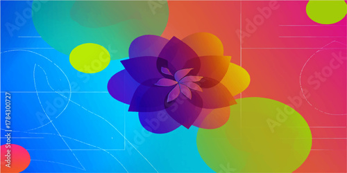 abstract colorful background. Abstract colorful background with balloon and floral spring vector illustration design. abstract background with colorful balloons. 