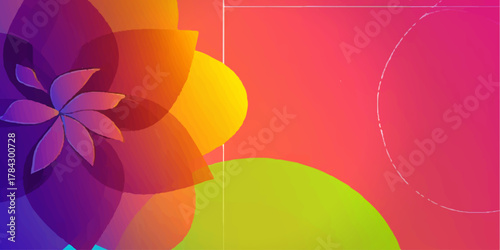 abstract colorful background. Abstract colorful background with balloon and floral spring vector illustration design. abstract background with colorful balloons. 