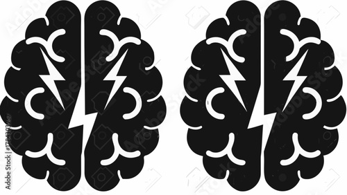 Powerful brainstorm evokes innovative ideas, flashes of genius for creative thinking, instant solutions