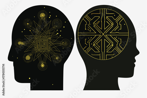 Stunning neuron cell network, a biological illustration ideal for science and medicine presentations