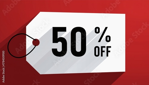 50% Off Black Friday Discount Label
