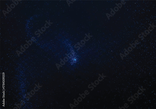 Abstract dark blue space with faint light points, creating a serene and mysterious atmosphere, ideal for cosmic and dreamlike themes