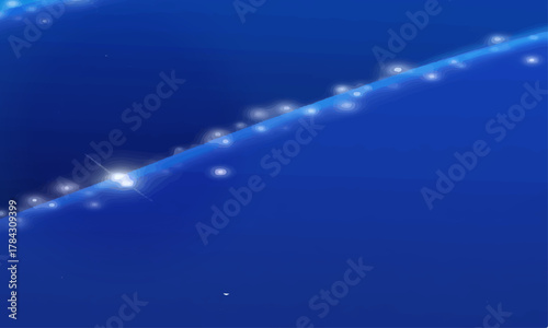 Bright blue summer sky with clear white clouds, sunlight, and a hint of space abstract nature.