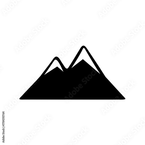 Two mountain peaks iconic representation of nature's grandeur and wilderness appeal