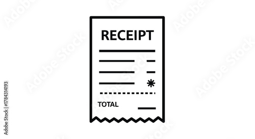 Get your expenses organized with this receipt icon for accounting, budgeting, and financial management needs