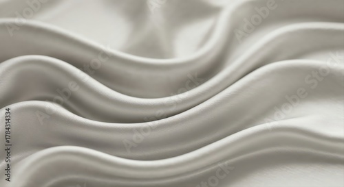 Elegant Textile Texture: This photo shows soft fabric with graceful curves, capturing the subtle interplay of light and shadow, resulting in a rich visual texture