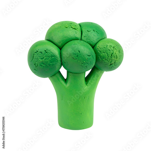 Wallpaper Mural Vibrant green broccoli floret crafted from clay a miniature and playful representation of healthy eating. Torontodigital.ca