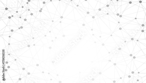 Network Connecting dot polygon background. Concept of Network Business, technology, Data and chemical. 
