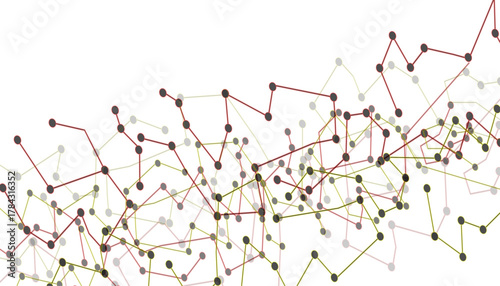 White global communication banner with colorful network.