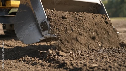 Wallpaper Mural Close-up of an excavator bucket digging and scooping rich Torontodigital.ca