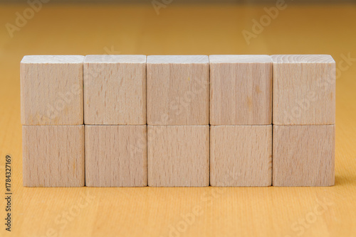 ウッドブロック文字入力素材　5文字+5文字