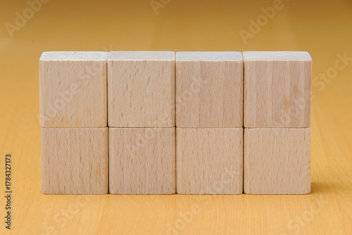 ウッドブロック文字入力素材　4文字+4文字