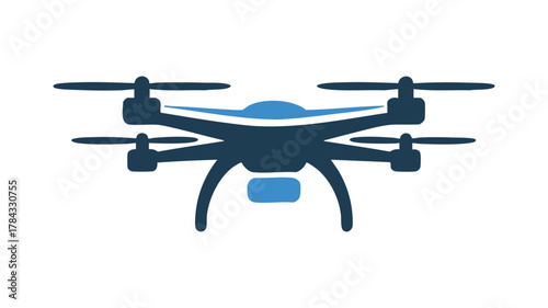 Modern drone technology icon logo
