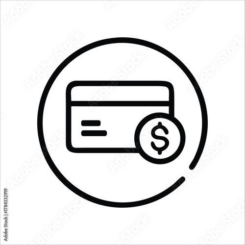 Credit card with dollar sign icon