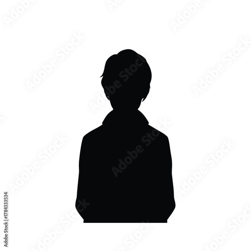 Silhouette design of person avatar profile or default user unknown figure