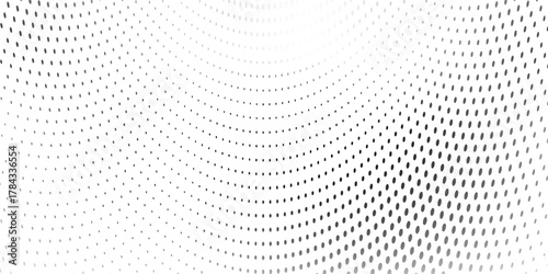 Wave dot grunge halftone gradient simple background White and black. Faded grit noise texture.