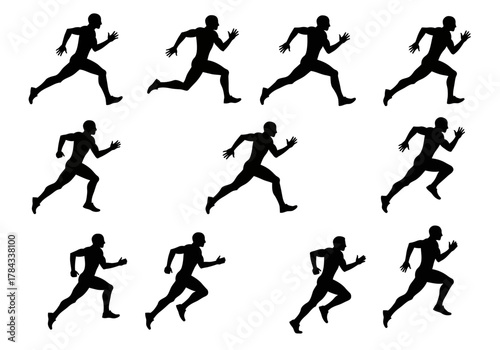 Dynamic Display of Running Silhouettes A Celebration of Motion and Energy