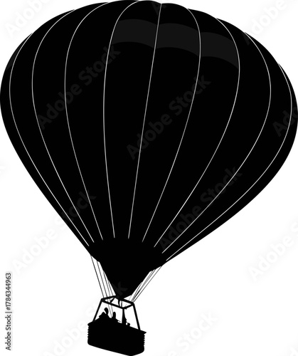 hot air balloon isolated on white