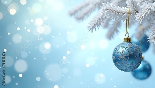 Christmas background with Christmas ornaments 