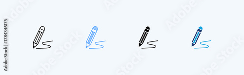 Pencil Multiple Icon Illustration Vector