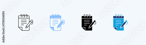 Note Multiple Icon Illustration Vector