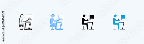 Write Multiple Icon Illustration Vector