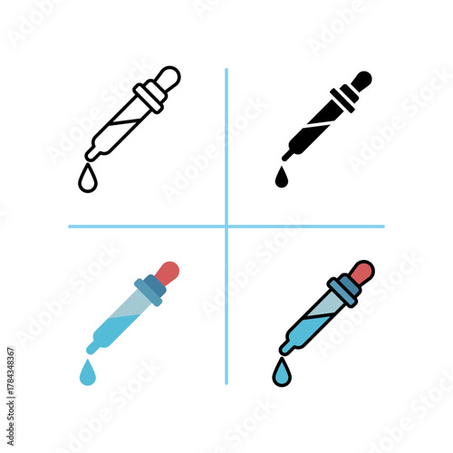 pipette drop Hospital and medical care icon