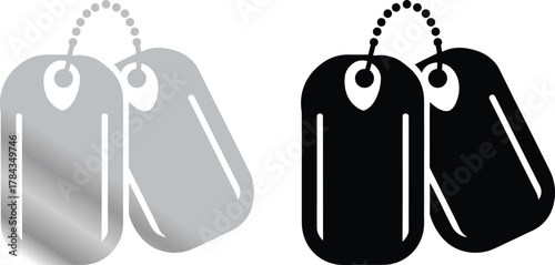 og tags army ID tag silhouette