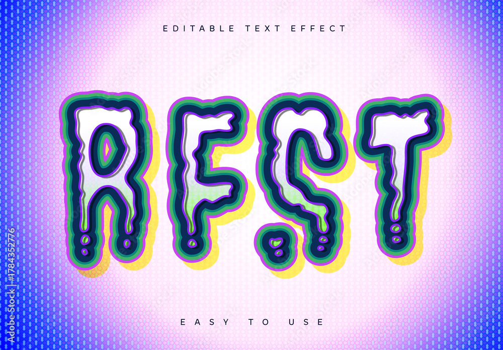 Liquid Melting Dripping Text Effect Stock Template | Adobe Stock