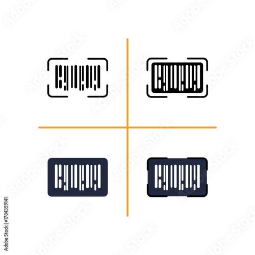 Scan Barcode Shopping and E-commerce Icon