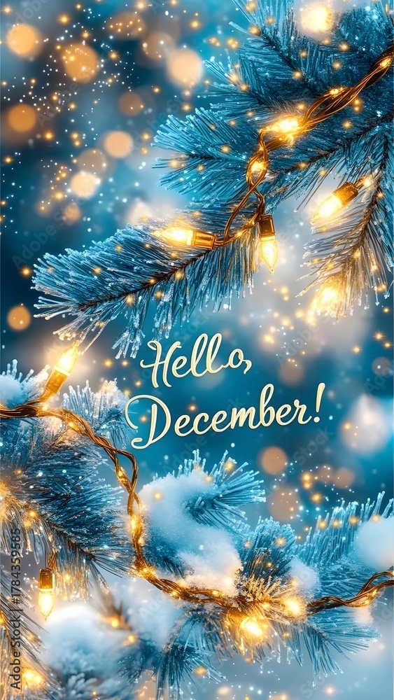 Fototapeta premium christmas background with snowflakes