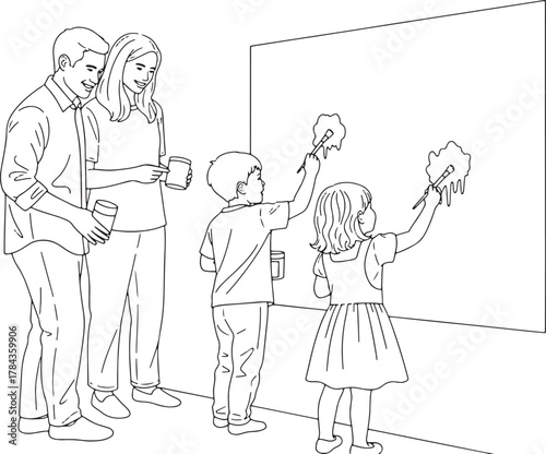 Children learning and drawing on a whiteboard with adult supervision