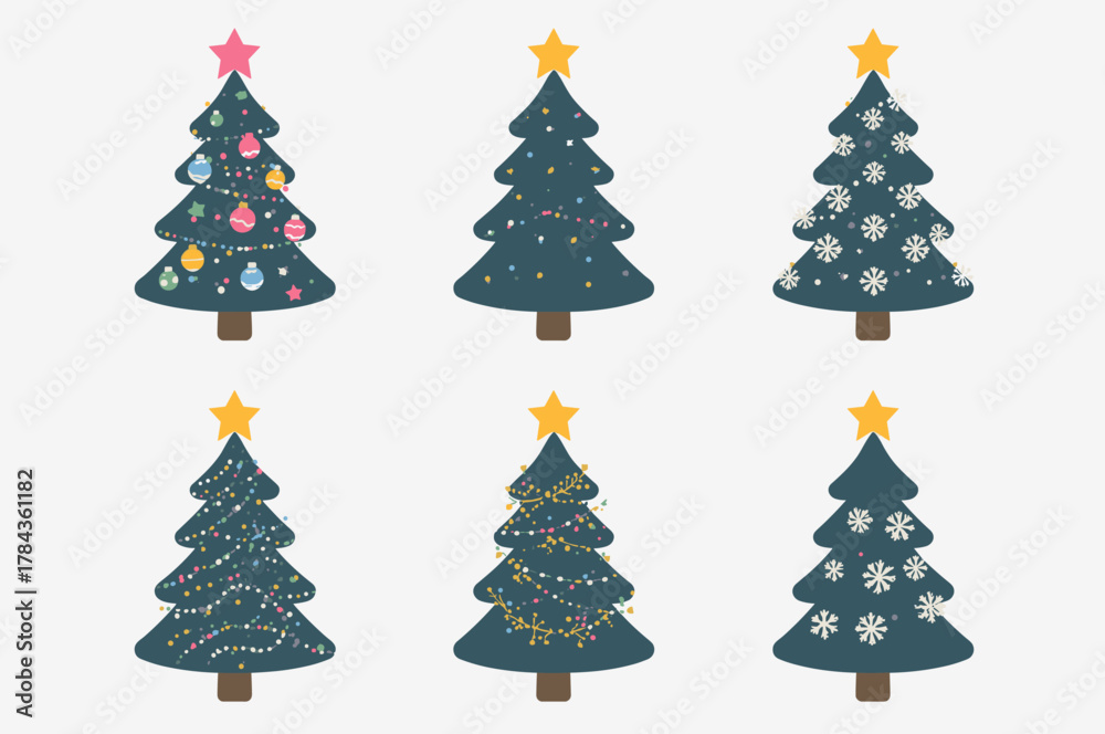 Obraz premium Stylized Xmas Tree Graphics