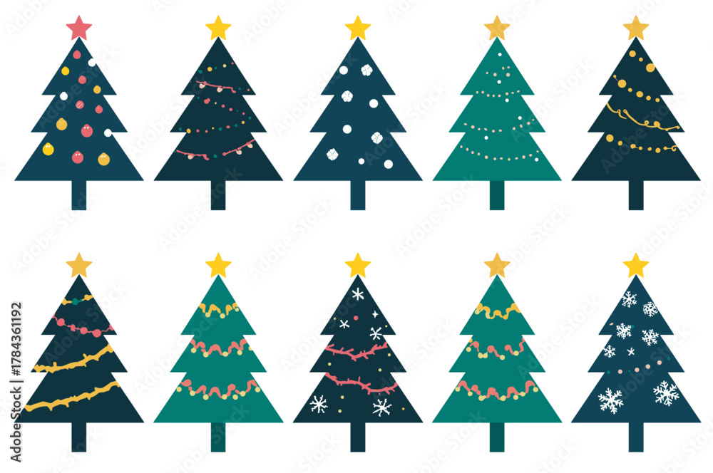 Obraz premium Stylized Xmas Tree Graphics