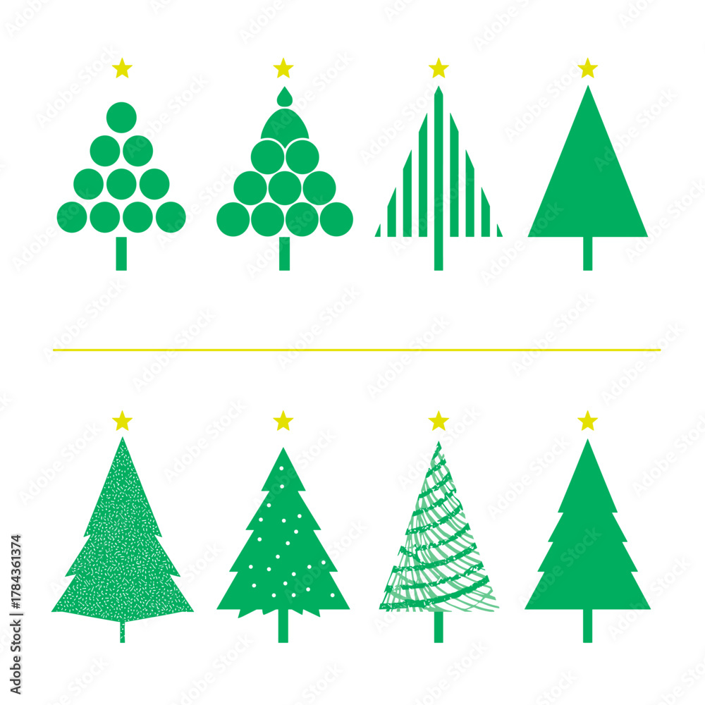 Obraz premium Stylized Xmas Tree Graphics