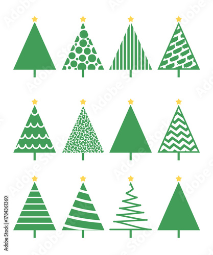 Modern Green Christmas Tree Designs Collection