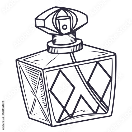 Perfume bottle line art icon vector minimalist 1