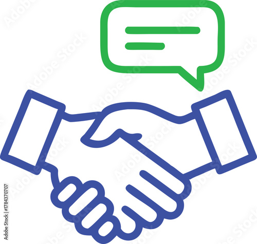 The handshake is a universal symbol for a deal or a mutual understanding between two parties. 