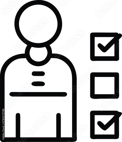 An icon representing eligibility, qualifications, or requirements.