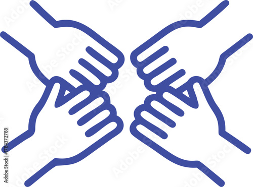 An icon symbolize people working together towards a common goal..eps