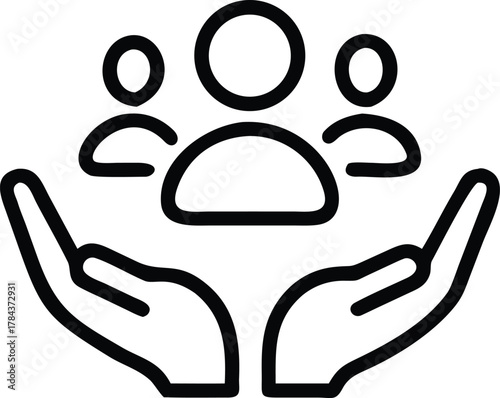 An icon that represents corporate social responsibility.