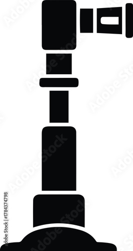 Vector nebulizer medical device equipment for asthma and breathing treatment silhouette illustration