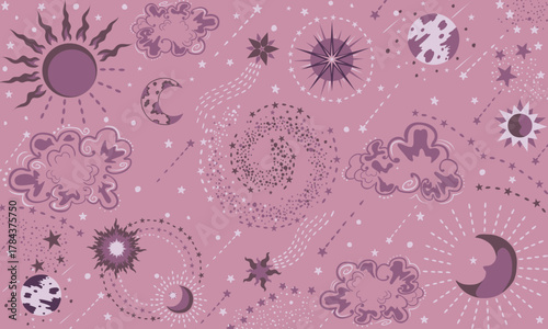 This celestial pattern brings gentle magic and peace to your space — perfect for phone cases, bedding, pajamas, or wall art. A sweet reminder that the universe can be soft and beautiful too. 🌙✨