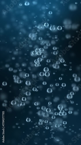 Under Water Bubble float in clear blue water.