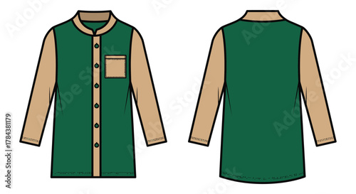 Discover stylish green shirt design vector illustration image
