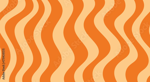 Orange wave pattern background abstract wavy lines illustration