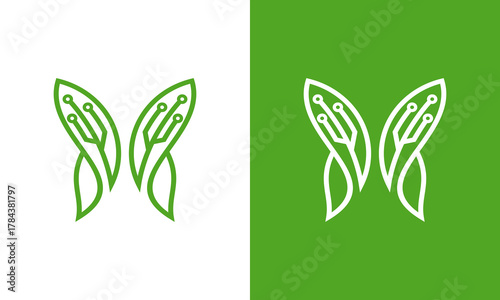 leaf logo with artificial int...