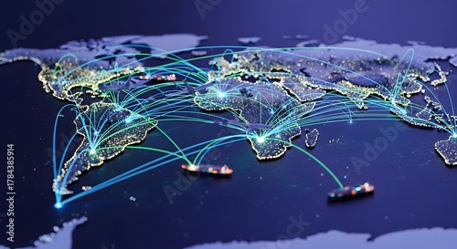 An Abstract Visualization of the Global Supply Chain Network